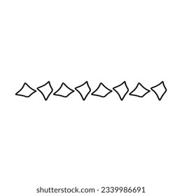 Abstract shape border line frame design icon for decorative vintage doodle element for design in vector illustration
