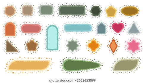 Abstract shape bubble decorative graphic design set. Vector illustration.