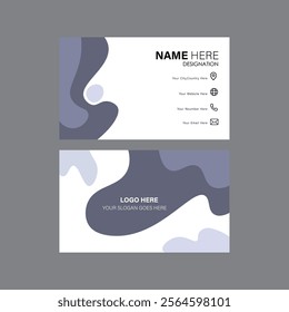 abstract shape business card design 