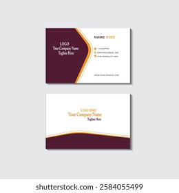 abstract shape business card template