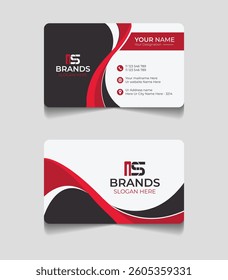 abstract shape business card template
