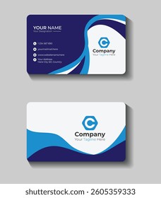 abstract shape business card template