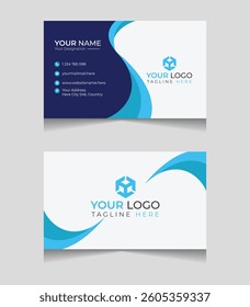 abstract shape business card template