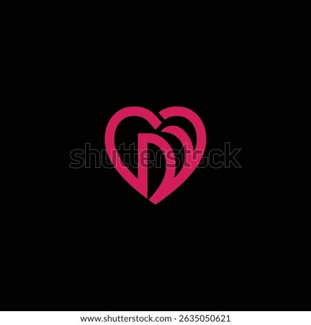 Abstract shape CDW Love Illustration Logo.