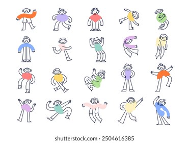 Abstract Shape Character Illustration Element Set