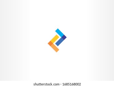 Abstract Shape Color Ribbon Logo Vector Illustration Graphic