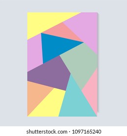 abstract shape colorful cover design. With vector eps 10. Geometric and flat style concept.