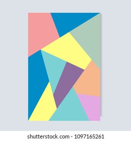 abstract shape colorful cover design. With vector eps 10. Geometric and flat style concept.