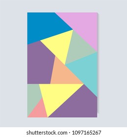 abstract shape colorful cover design. With vector eps 10. Geometric and flat style concept.