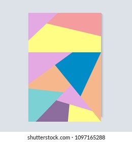 abstract shape colorful cover design. With vector eps 10. Geometric and flat style concept.