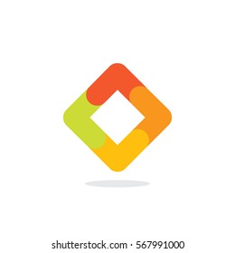 Abstract Shape Connect Design Logo