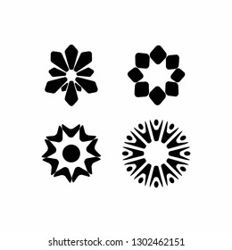 ABSTRACT SHAPE CONSULTING Logo Design Template Illustration Vector