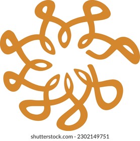Abstrakte Form zeitgenössischer Blumendesign-Element Illustration für den Hintergrund