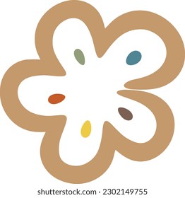 Abstrakte Form zeitgenössischer Blumendesign-Element Illustration für den Hintergrund