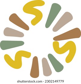 Forma abstracta de arte contemporáneo diseño de flores ilustración de elemento para fondo