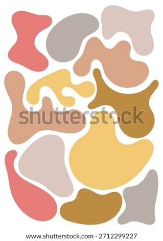 Abstract shape contemporary modern art design element illustration for background