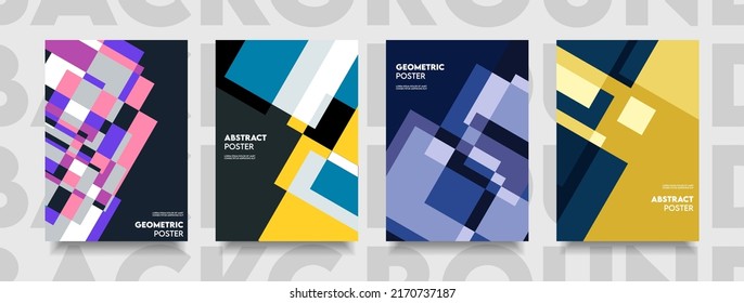 Diseño abstracto de la cubierta de forma y estilo de fondo colorido de póster moderno
