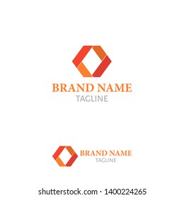 Abstract Shape creating O-like letter logo design concept