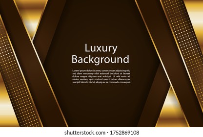 Abstrakte Form dunkler und goldener glitzernder Punkte Farbe luxuriöser Hintergrund. eleganter, moderner Hintergrund.