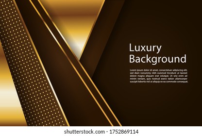 Abstract shape dark and golden glittering dots color luxury background. elegant modern background.