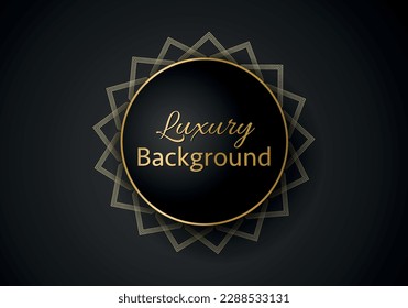 Abstract shape dark and golden glittering lines color luxury background. elegant modern background.
