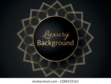 Abstract shape dark and golden glittering lines color luxury background. elegant modern background.