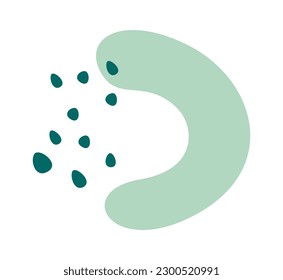 Abstract shape decor element. Vector illustration