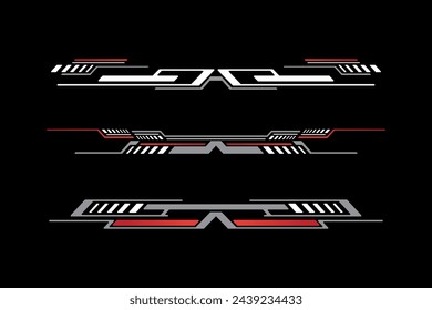 Abstract shape decorative car stickers stripe vinyl decal templates