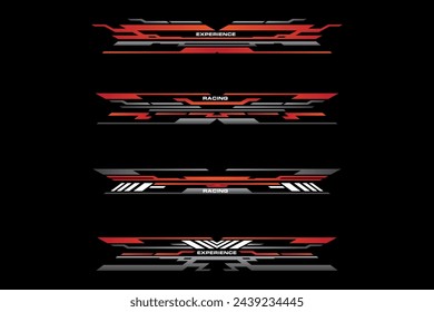 Abstract shape decorative car stickers stripe vinyl decal templates