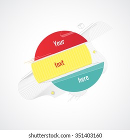 Abstract  shape design with circles, lines, triangles, circles and space for your text. Eps 8 file