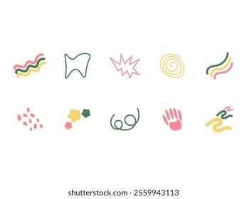Abstract Shape Design Element Set