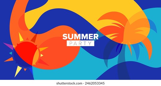 abstract shape design for summer party background