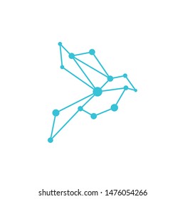 Abstract shape digital bird logo designs template technology logo,eps 10
