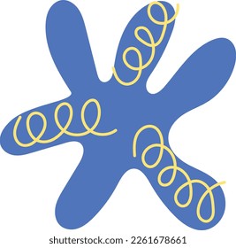 Abstract shape doodle flower illustration