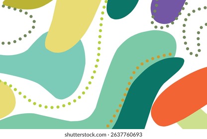 Abstract shape and dots green color background 2 (20250602080327).eps
