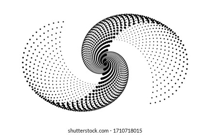 abstract shape with dotted lines