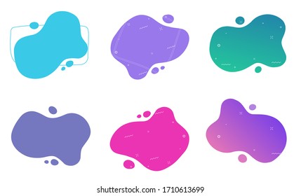 Abstract shape element design fluid background vector or creative liquid gradient geometric modern splash halftone figures for text copy space, idea of curvy backdrop for flyer or brochure colorful