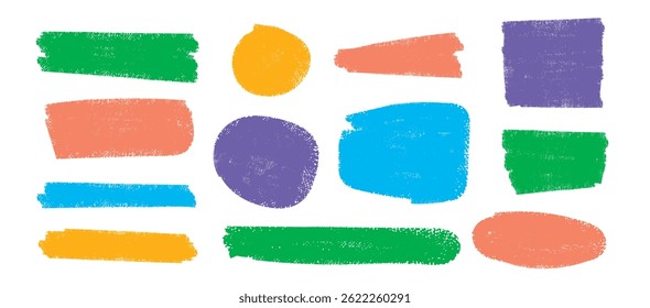 Conjunto de elementos de forma abstrata , Estoque de decoração moderna contemporâneo abstrato, ilustração de vetor de caixas de texto desenhadas à mão