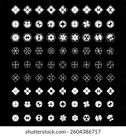 Abstract shape element set Geometric Symbol