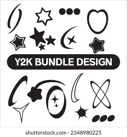  Abstract shape element for street wear and y2k vector