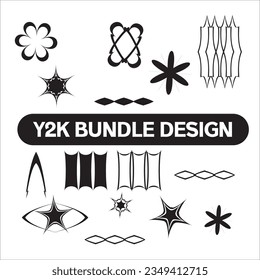  Abstract shape element for street wear and y2k vector