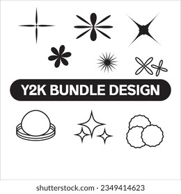  Abstract shape element for street wear and y2k vector