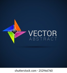 Abstract shape, eps10 vector design color abstract icon green