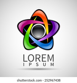 Abstract shape, eps10 vector design color abstract icon green