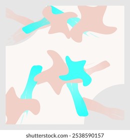 Forma Abstractas Fondo de Vector femenino con diseño de colores suaves