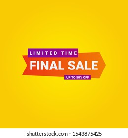 abstract shape final sale promotion tempalte vektor 