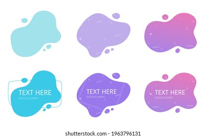 Abstract shape or fluid liquid element design in violet blue and purple colors vector backdrop illustration 