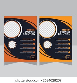 abstract shape flyer design for business