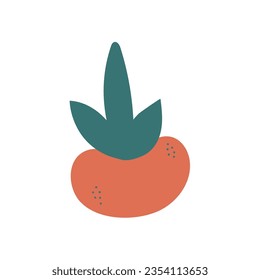 Abstract shape fruit inspiration. Hand drawn organic shapes. Vector illustration, flat design