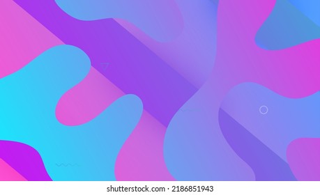 Abstract Shape. Futuristic Design. Cool Landing Page. Memphis Frame. Multicolor Brochure. Fluid Screen. Violet Mobile Cover. Flow Rainbow Background. Lilac Abstract Shape